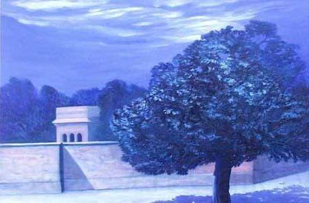 Anita Ree Mango tree by moonlight France oil painting art